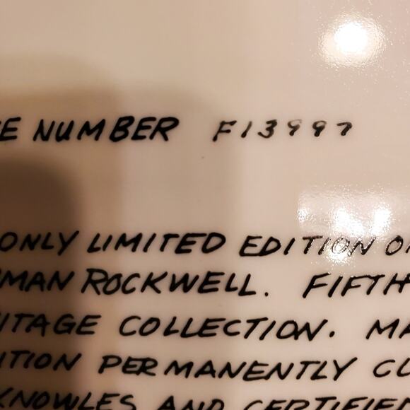 Knowles Norman Rockwell Plate "The Music Maker" 1981 - Picture 3 of 3